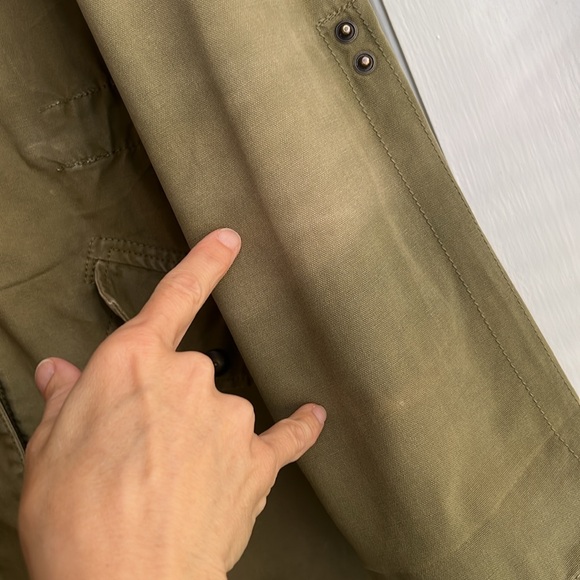 Zara Green Military Jacket with Hood (Size Medium) - Picture 9 of 14